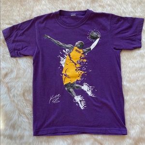 Kobe Bryant Graphic Short Sleeve Purple Cotton Tee